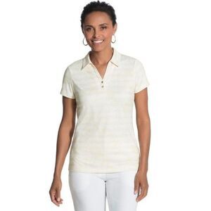 Chico's Zenergy Golf Polo Size 1 (8) Medium Striped